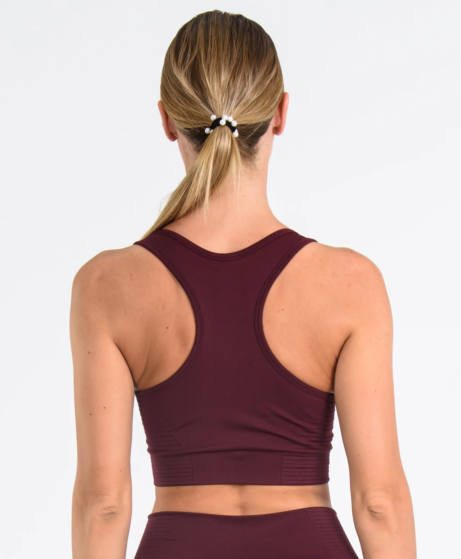 Vita Seamless Kadın Spor Takım Toparlayıcı Tayt Ve Büstiyer Set #renk_bordo