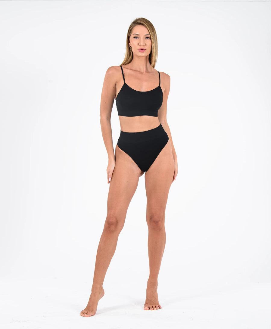3'lü Seamless String (Tanga) #renk_siyah