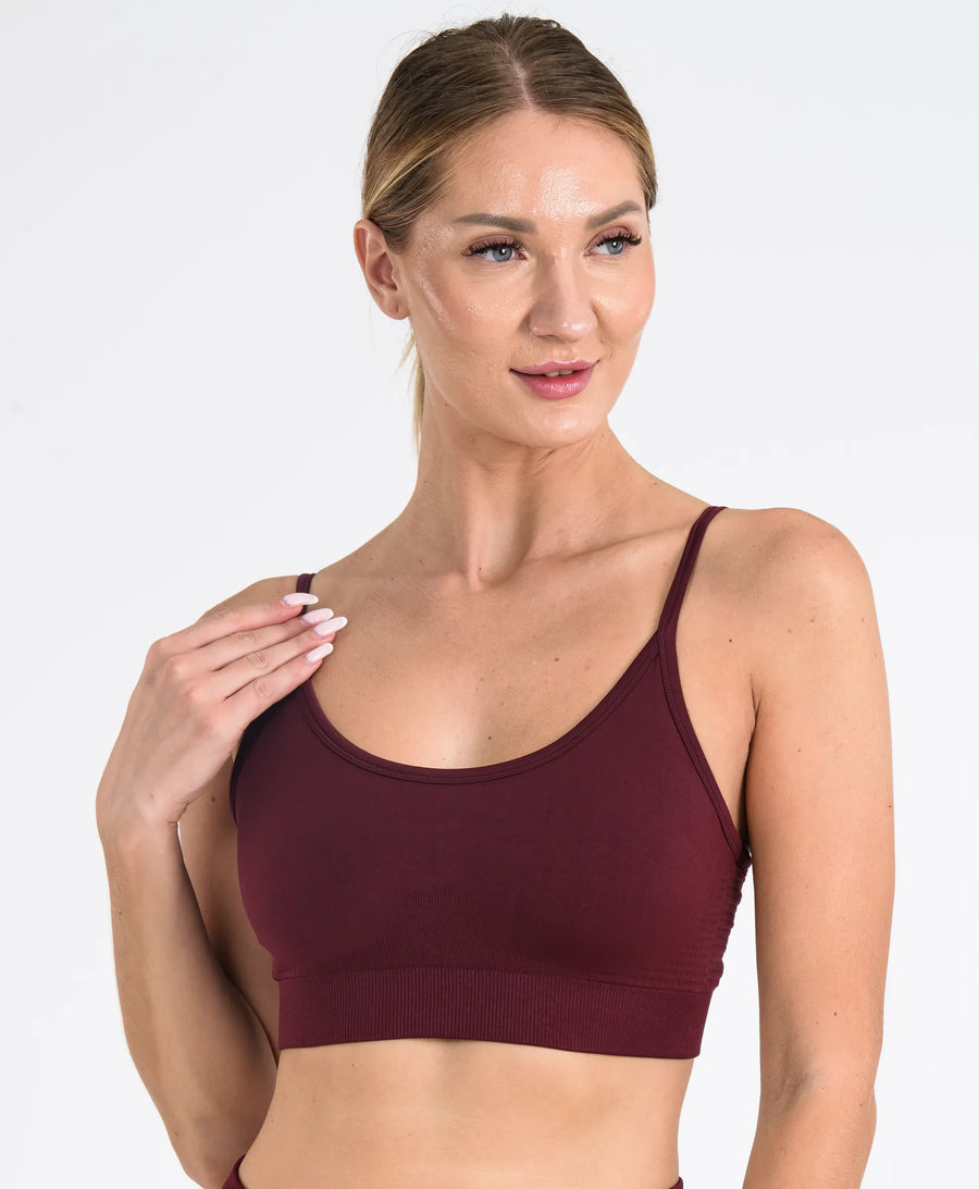 Core Ayar Askılı Seamless Bralet #renk_bordo