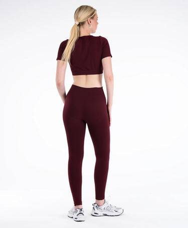 Core Seamless Toparlayıcı Spor Tayt #renk_bordo