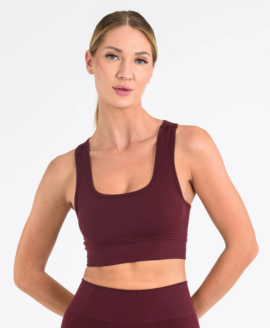 Vita Seamless Kadın Spor Takım Toparlayıcı Tayt Ve Büstiyer Set #renk_bordo